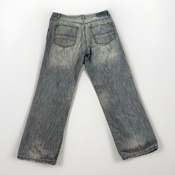 Calvin Klein Mens Light Weight Distressed Baggy Denim Jeans Size 33x30 Y2K - Picture 2 of 8